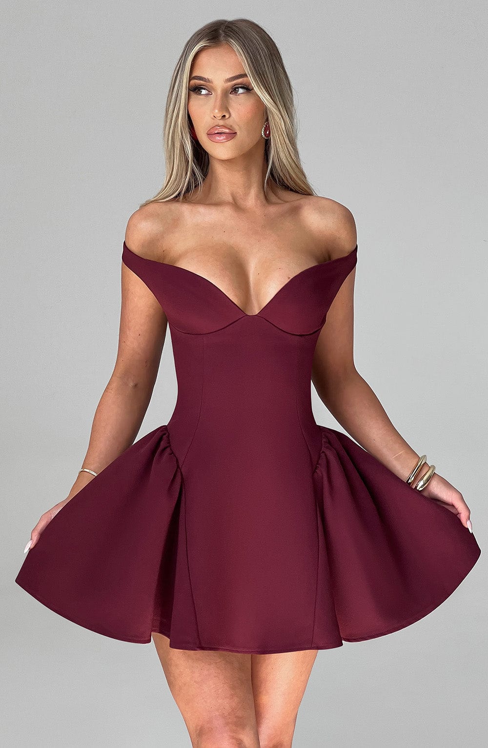 Marla Mini Dress - Cherry Lacquer Flowering Girl