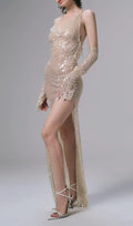 Gerd Sequin Slit Maxi Dress Flowering Girl