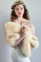Isabel Fur Shawl Flowering Girl