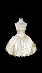 Kristal Strapless Bow Embellished Mini Dress Flowering Girl