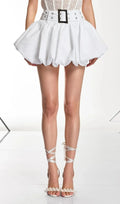 Lethan Bubble Skirt With Belt Flowering Girl