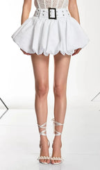 Lethan Bubble Skirt With Belt Flowering Girl