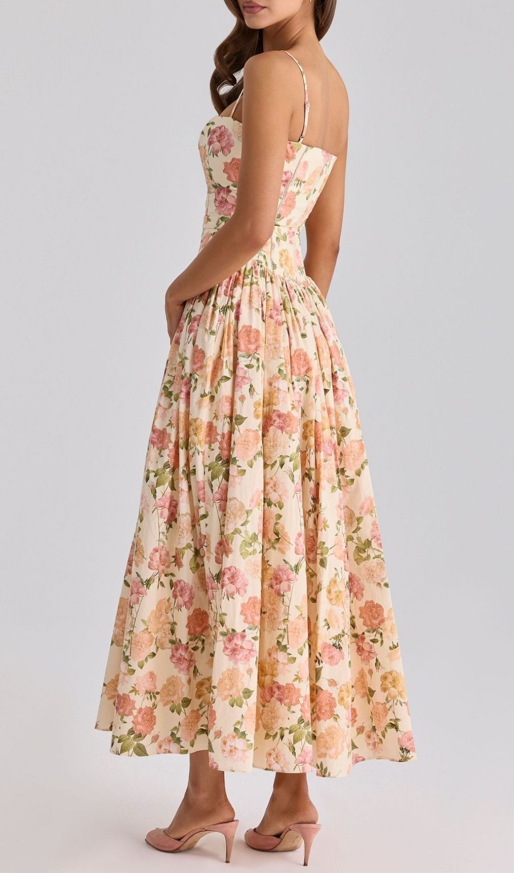 Laray Strappy Floral Maxi Dress Flowering Girl