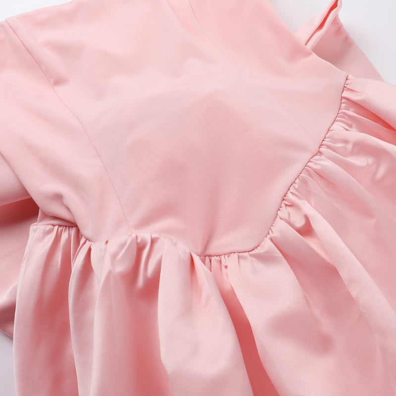 Lotus Mini Dress - Blush Flowering Girl