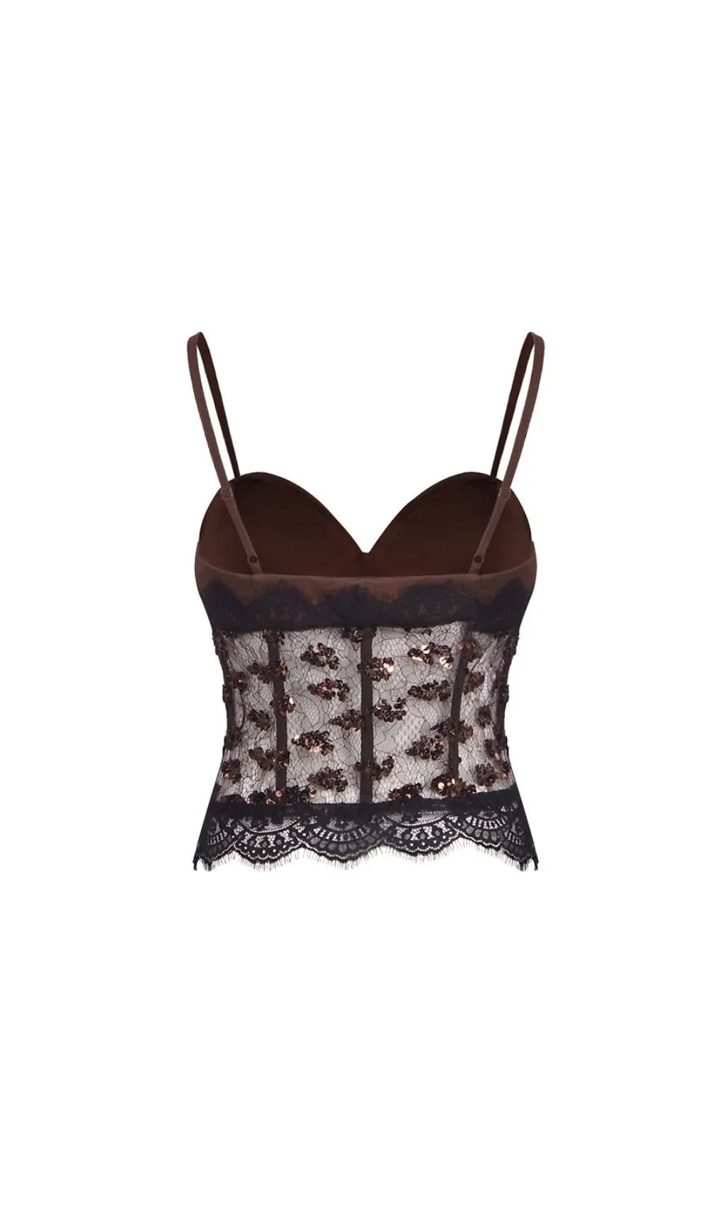 Laurene Lace Sequin Crop Top Flowering Girl