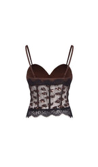 Laurene Lace Sequin Crop Top Flowering Girl