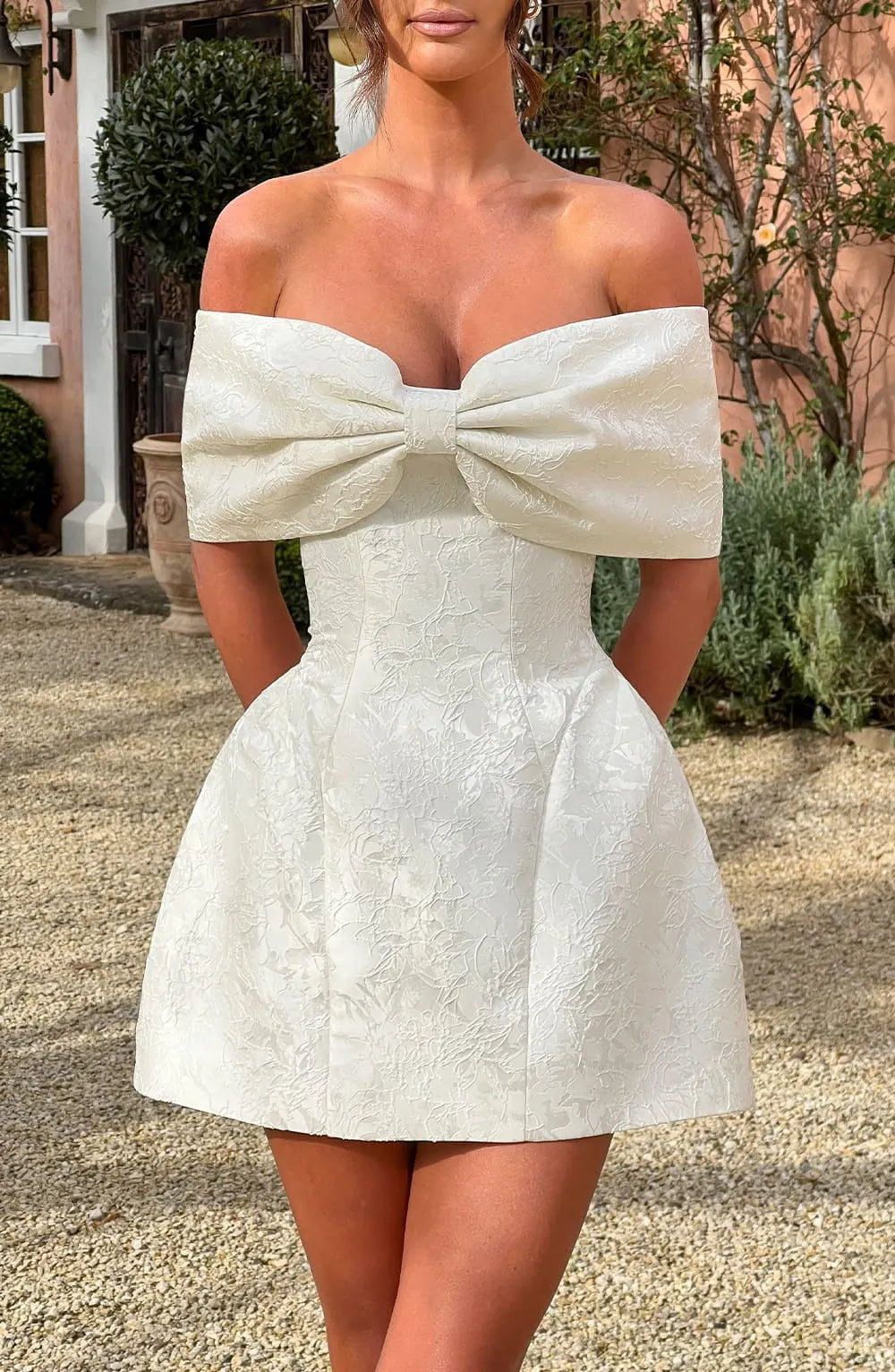 Raquel Mini Dress - Ivory Flowering Girl