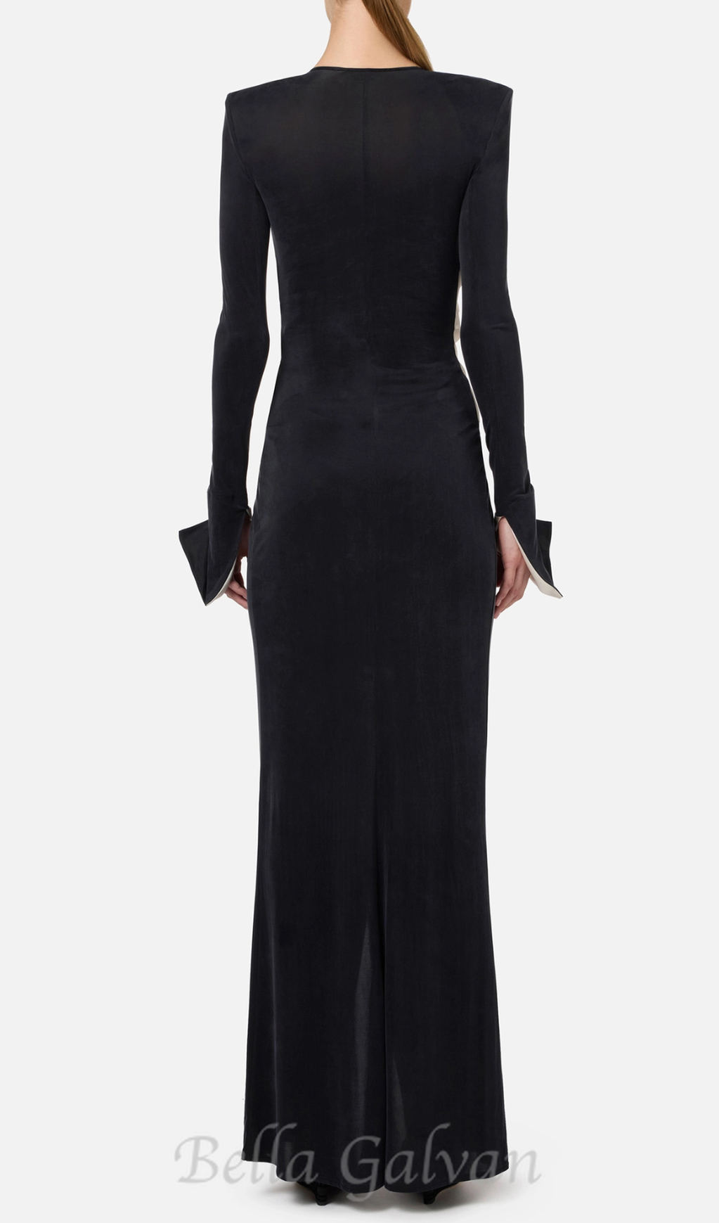 bow black carpet dress in drape jersey Flowering Girl