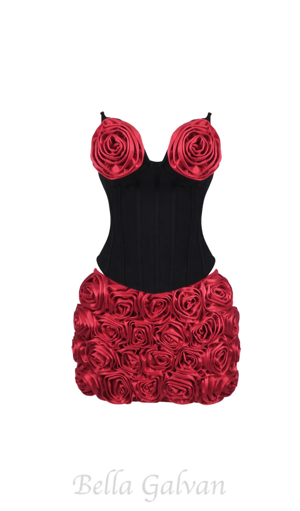 Hiroshi Strapless Flower Skirt Set Flowering Girl
