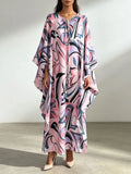 Malvina Printed Long Sleeve Maxi Dress Flowering Girl