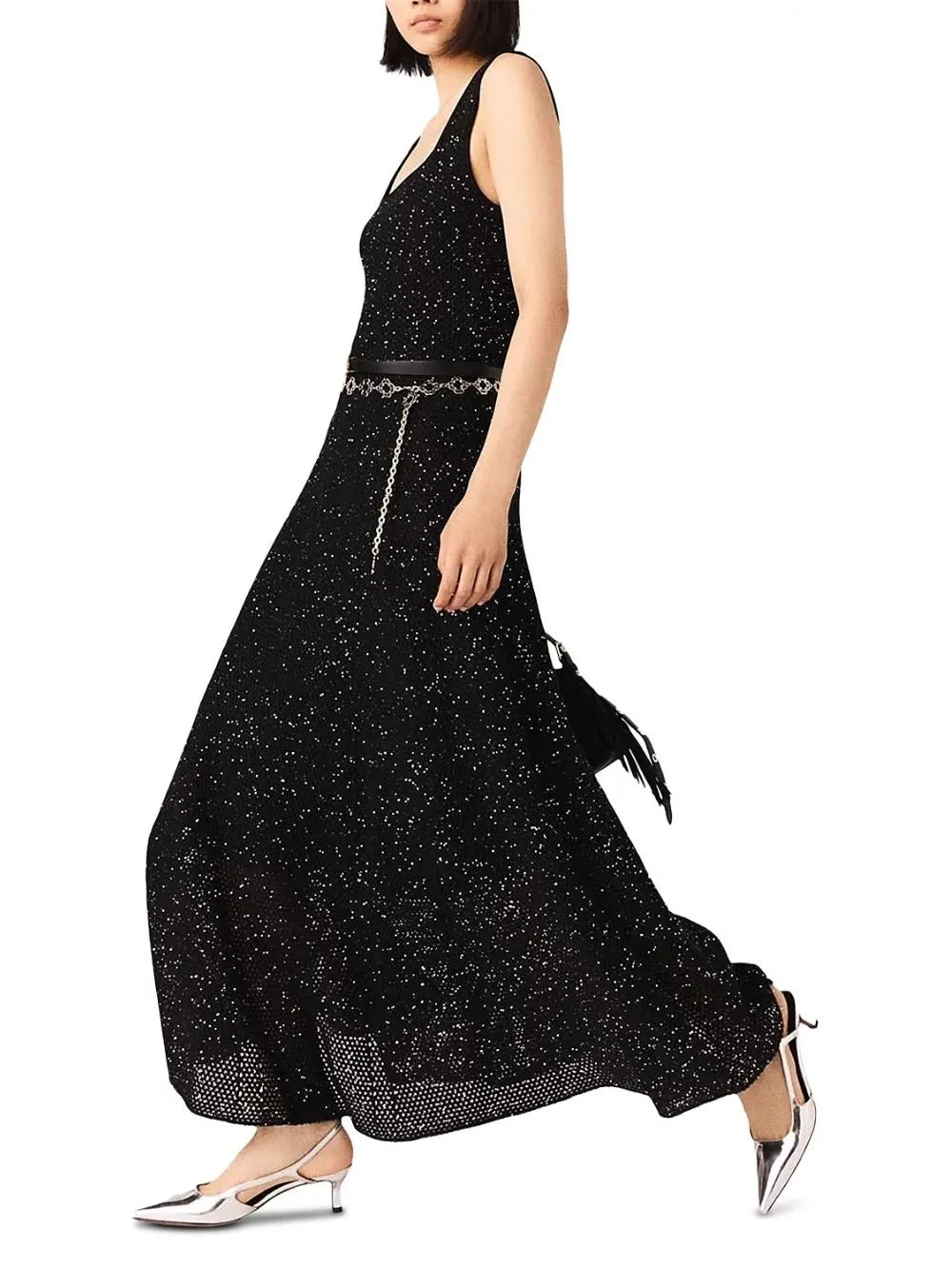 Sequin Knit Maxi Dress Flowering Girl