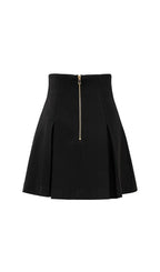 Hedda Black Button Mini Skirt Flowering Girl