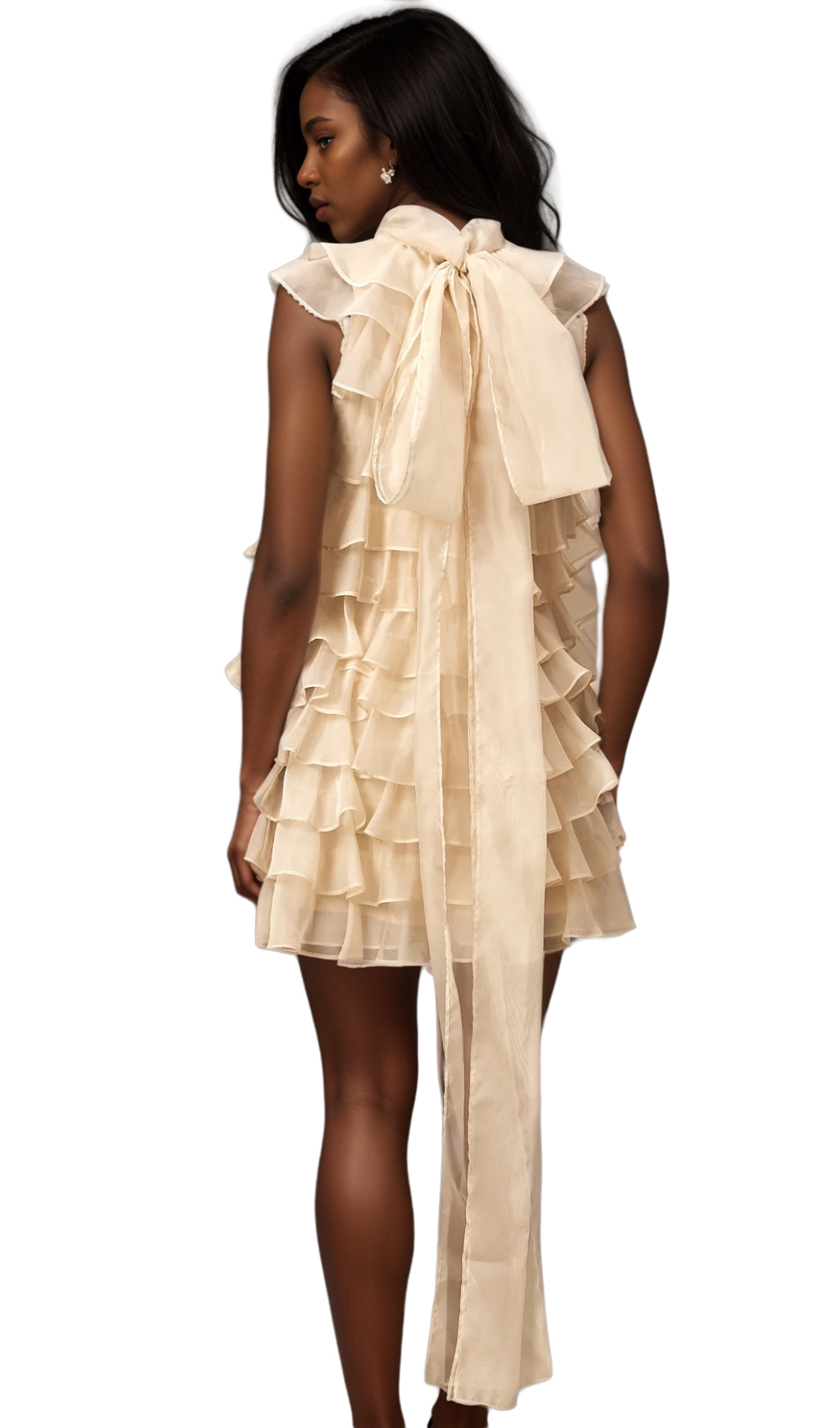 Jessica tiered flounce sleeveless mini dress Flowering Girl