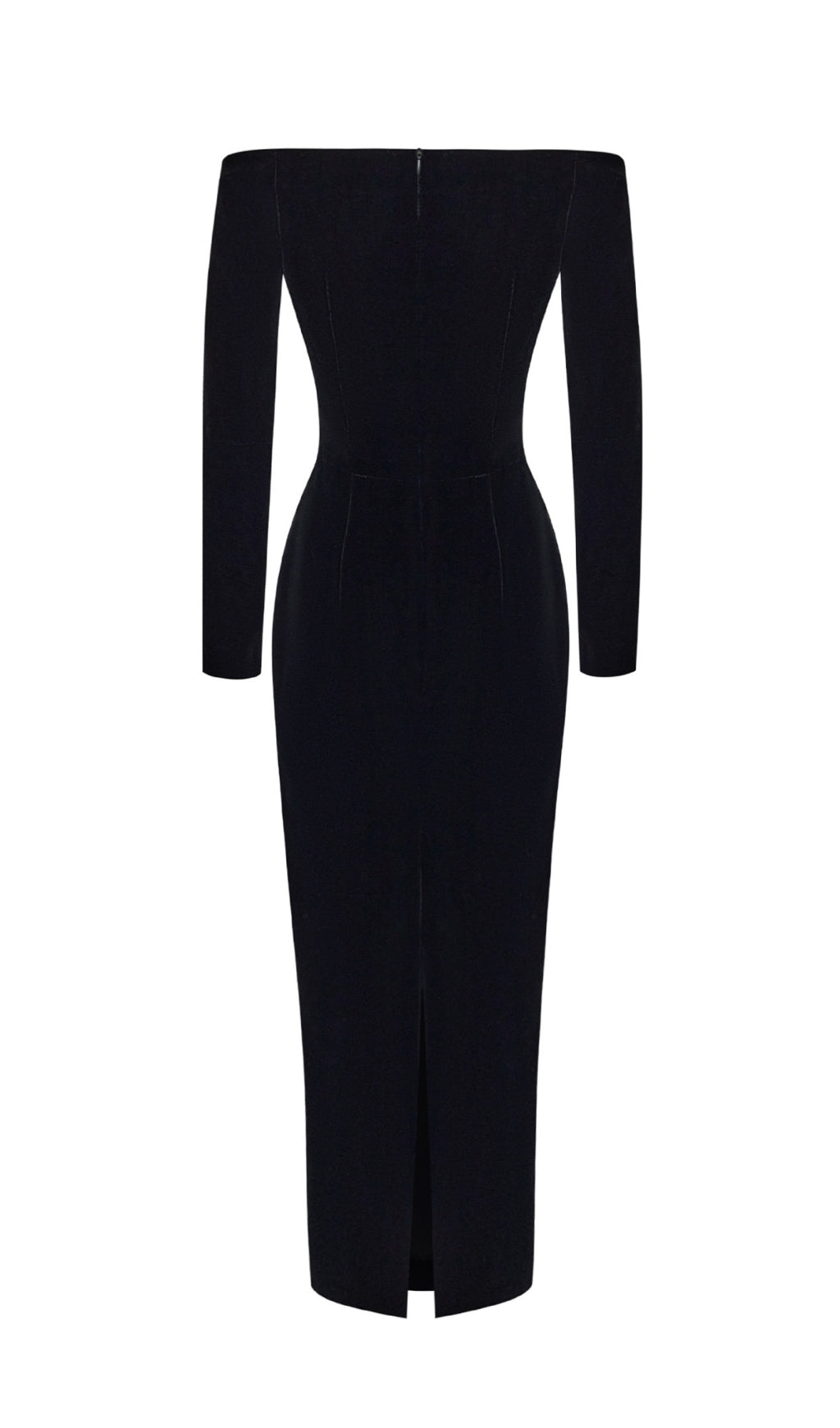 Brocade Black Long Sleeve Flower Velvet Maxi Dress Flowering Girl