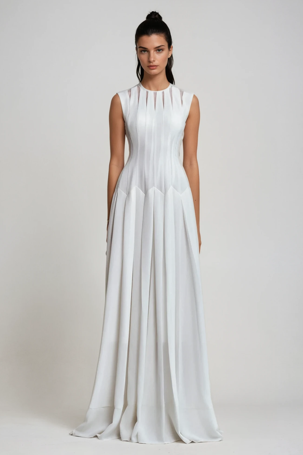 Joyce Ruch Ruffle Sleeveless Maxi Dress Flowering Girl