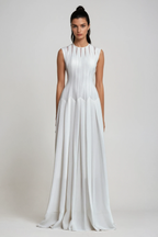 Joyce Ruch Ruffle Sleeveless Maxi Dress Flowering Girl