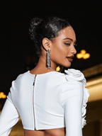 Lusen Triangle Tassel Earrings Flowering Girl
