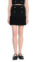 Double Breasted Ruffle Mini Skirt Flowering Girl