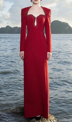 Fyra Diamante Long Sleeve Maxi Dress Flowering Girl