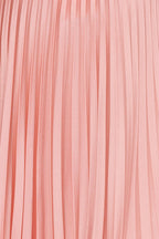 Strapless Pleated Maxi Dress Pink Flowering Girl