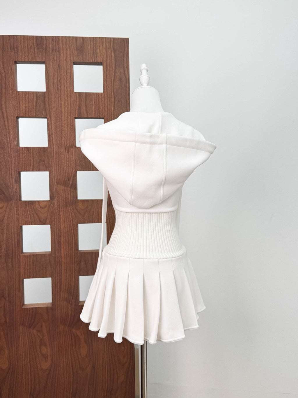 Cliffa Sleeveless Knit Mini Dress - White Flowering Girl