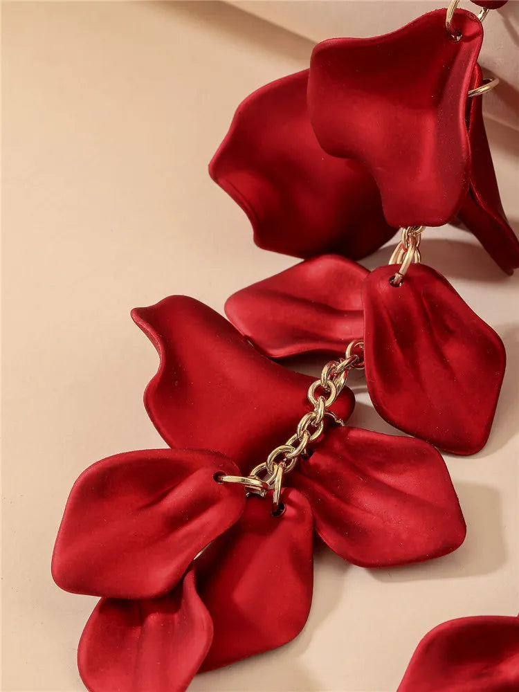 Cora Petal Fringe Earrings Flowering Girl