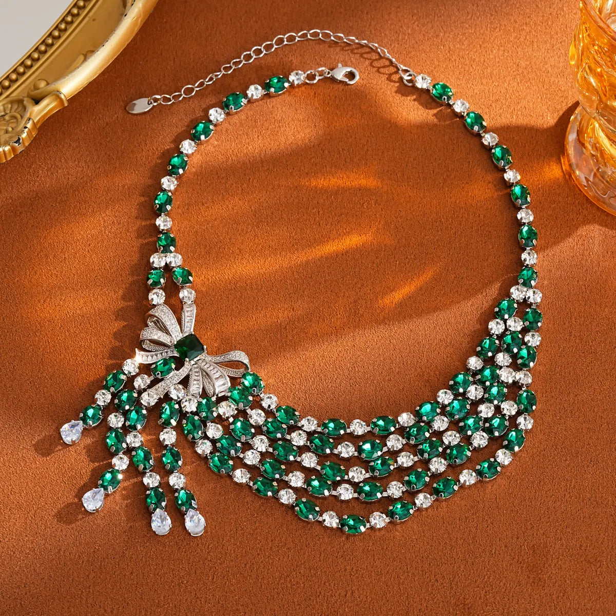 Justice Zircon Bow Jewelry Set Flowering Girl
