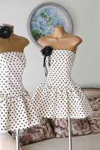 Lumi Dot Strapless Mini Dress Flowering Girl