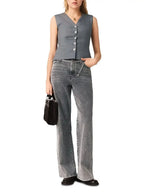 Sleeveless Jewel Button Tailored Jacket Flowering Girl