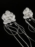 White Butterfly Orchid Earrings Flowering Girl