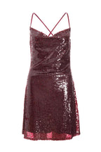 stephanie wine sequin mini dress Flowering Girl