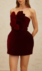 Ivanna Red Heart Mini Dress Flowering Girl