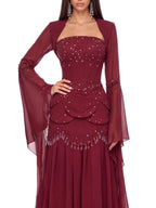 Soreq Cape Crystal Maxi Dress Flowering Girl