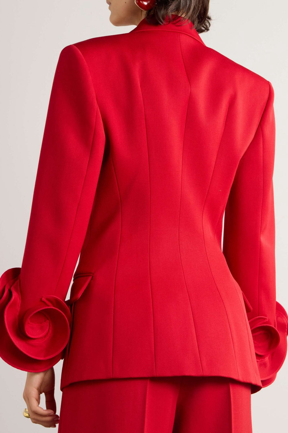 Sophia Rose Appliqué Blazer - Red Flowering Girl