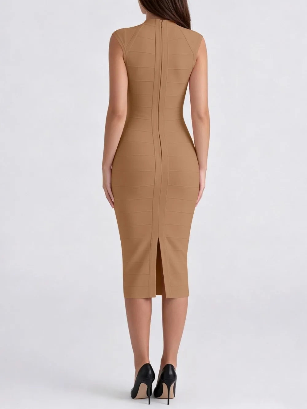Marixa V-Neck Bandage Midi Dress Flowering Girl