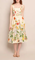 Ezria Floral Printed Midi Dress Flowering Girl