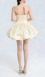 Kristal Strapless Bow Embellished Mini Dress Flowering Girl