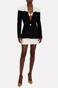 Nerissa Patchwork Blazer Two Piece Set Flowering Girl