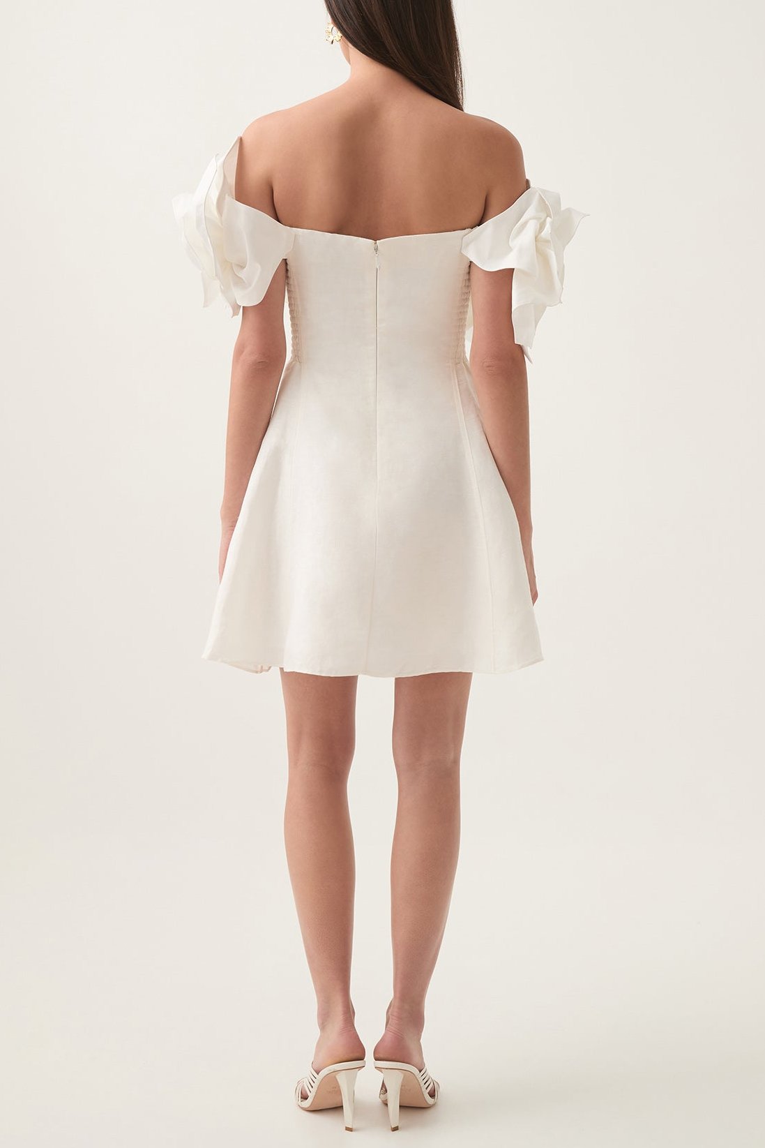 Etta Flower Strapless Mini Dress In Ivory Flowering Girl