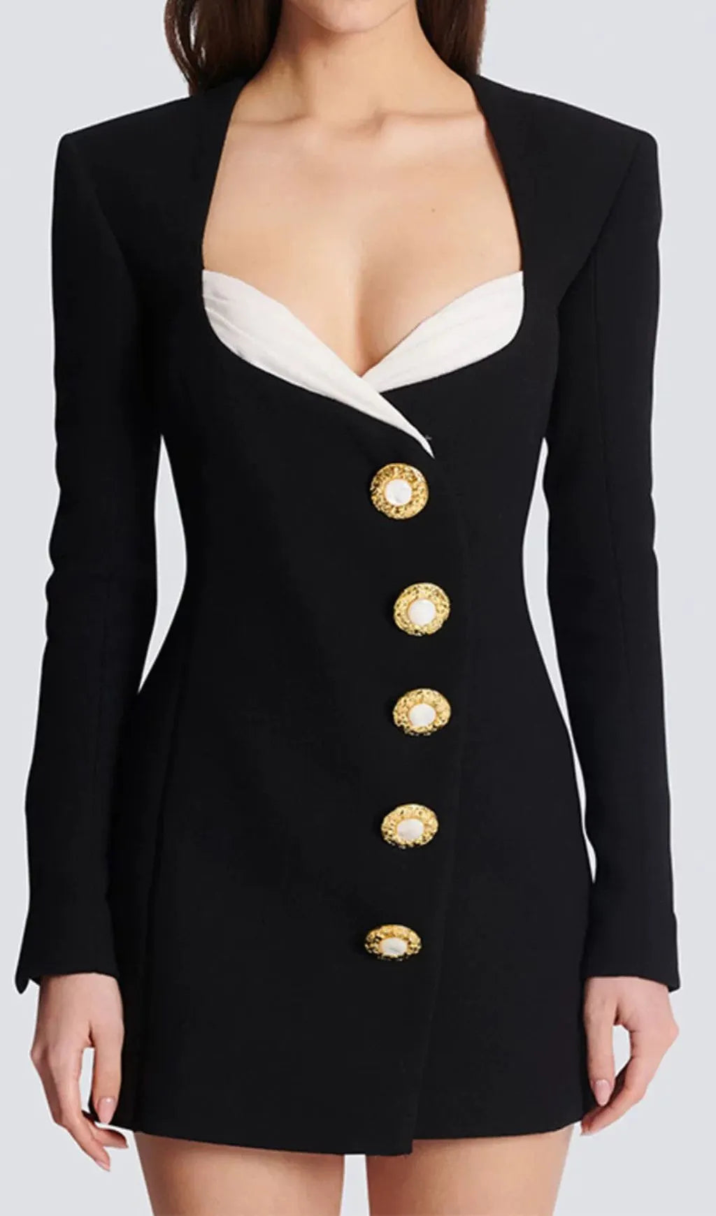 Ghazi Black Long Sleeve Mini Dress Flowering Girl