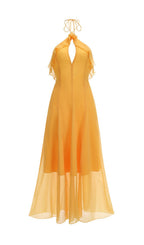 Glennis Halter Backless Maxi Dress Flowering Girl