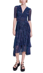 RUFFINAE TIERED METALLIC DRESS Flowering Girl