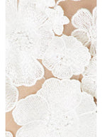 Shannon 3D Floral Midi Dress In White Flowering Girl