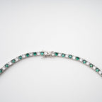 Héloïse Green Crystal Embellished Necklace Flowering Girl