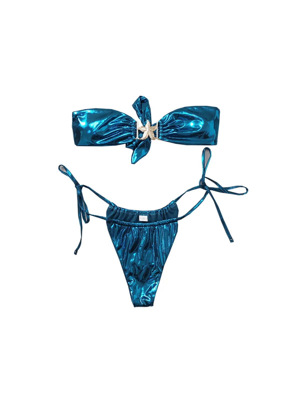 Jupiter Starfish Metallic Bikini Two Piece Set Flowering Girl
