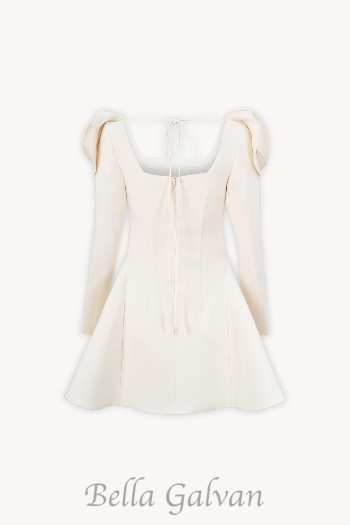 flower square neckline mini dress in apricot Flowering Girl