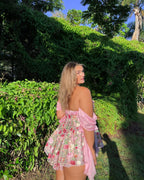 The Rosetta Silk Mini Dress Flowering Girl