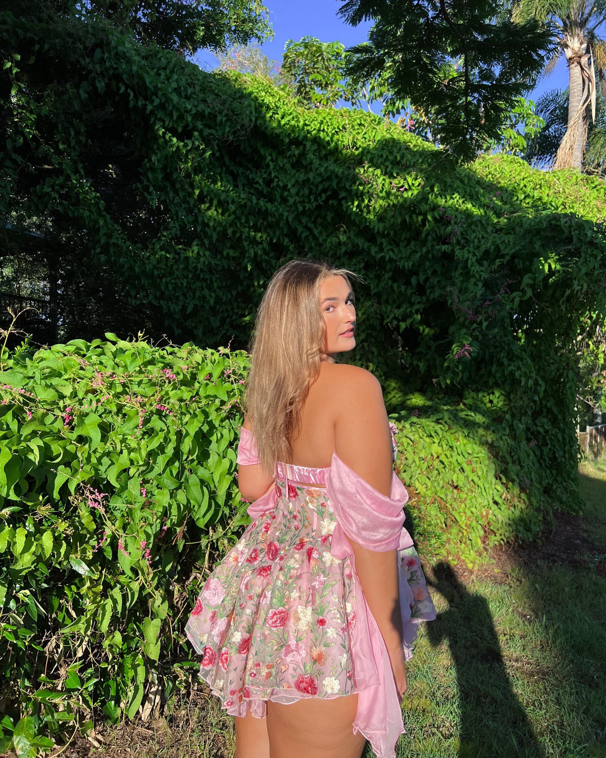 The Rosetta Silk Mini Dress Flowering Girl