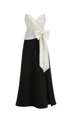Kevine Strapless Bow Maxi Dress Flowering Girl