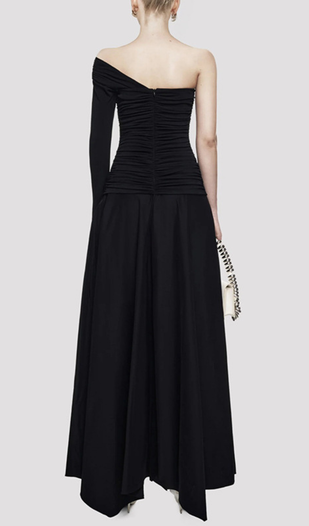 Harmon One-Shoulder Ruched Maxi Dress Flowering Girl